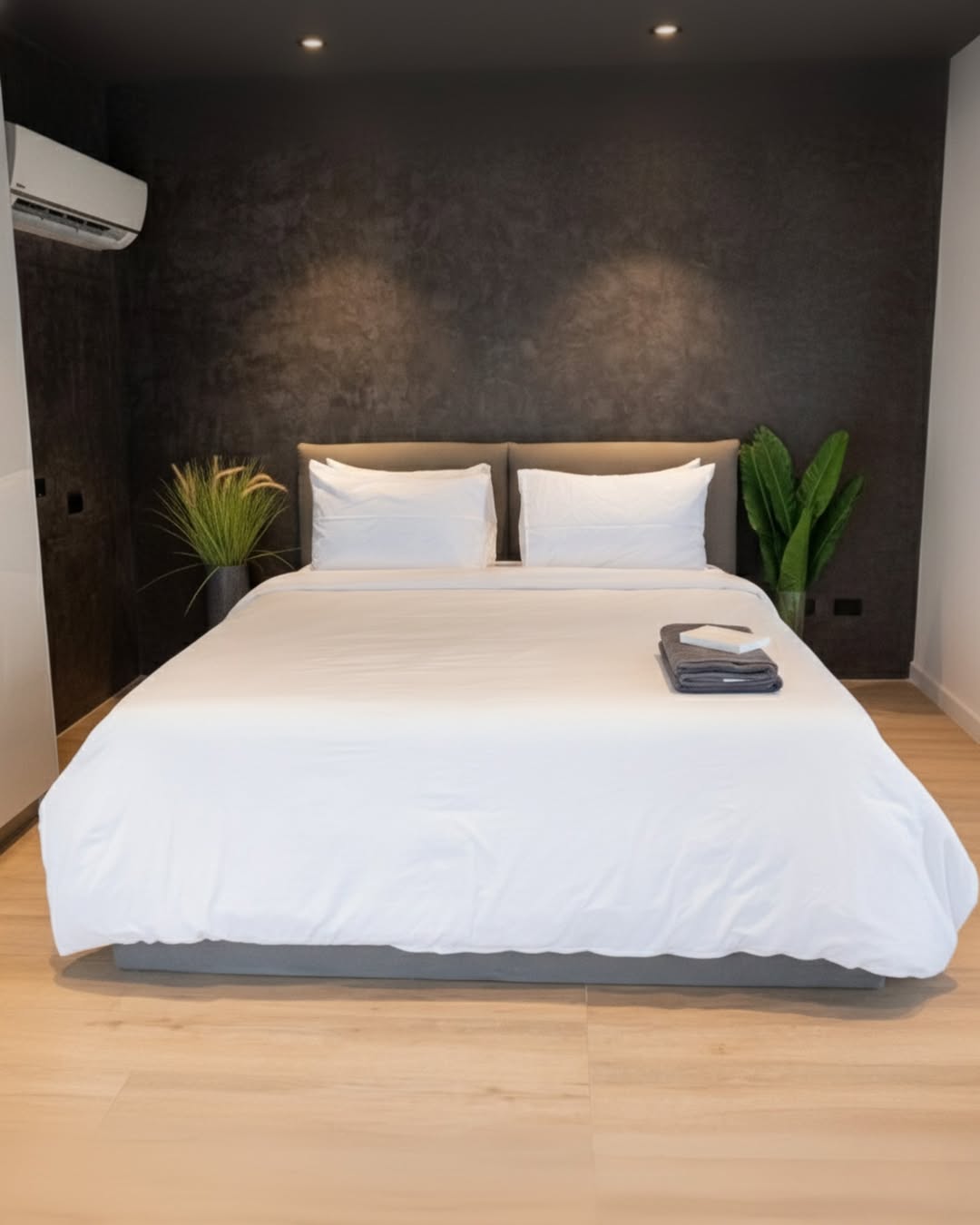 Master Suite full view with lush plants